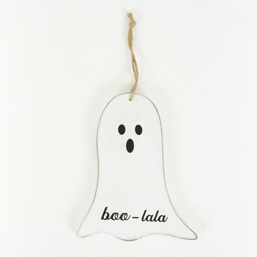 Halloween Boo Ghost Wood Cutout Ornament