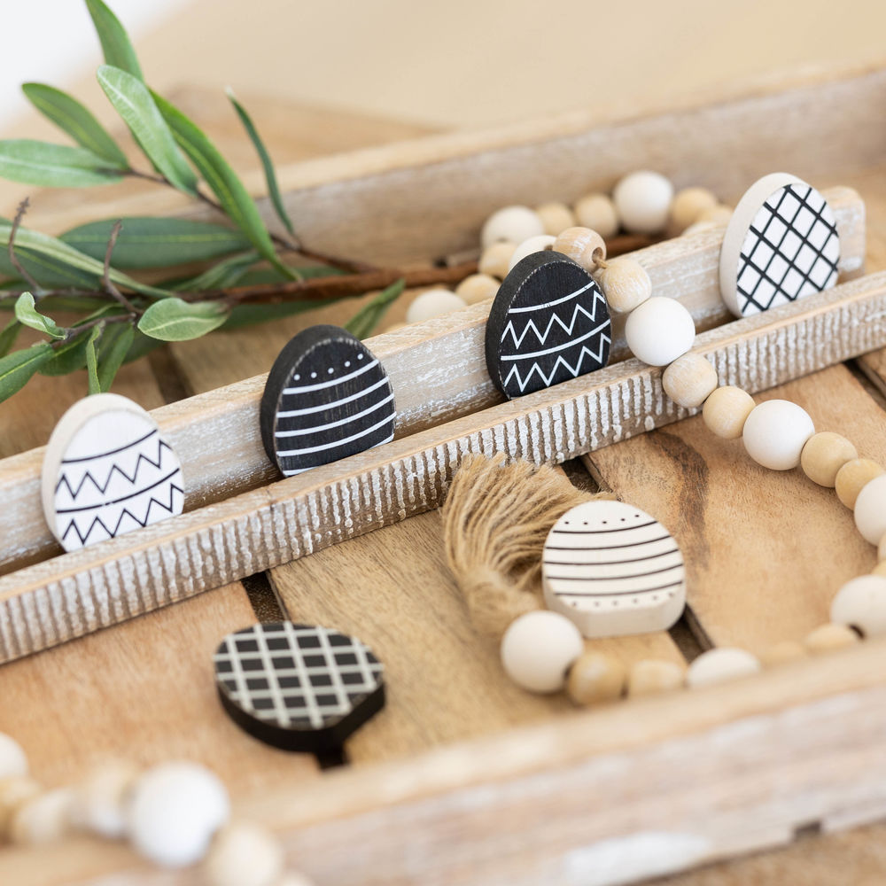 Love In Bloom Wood Egg Decorative Set