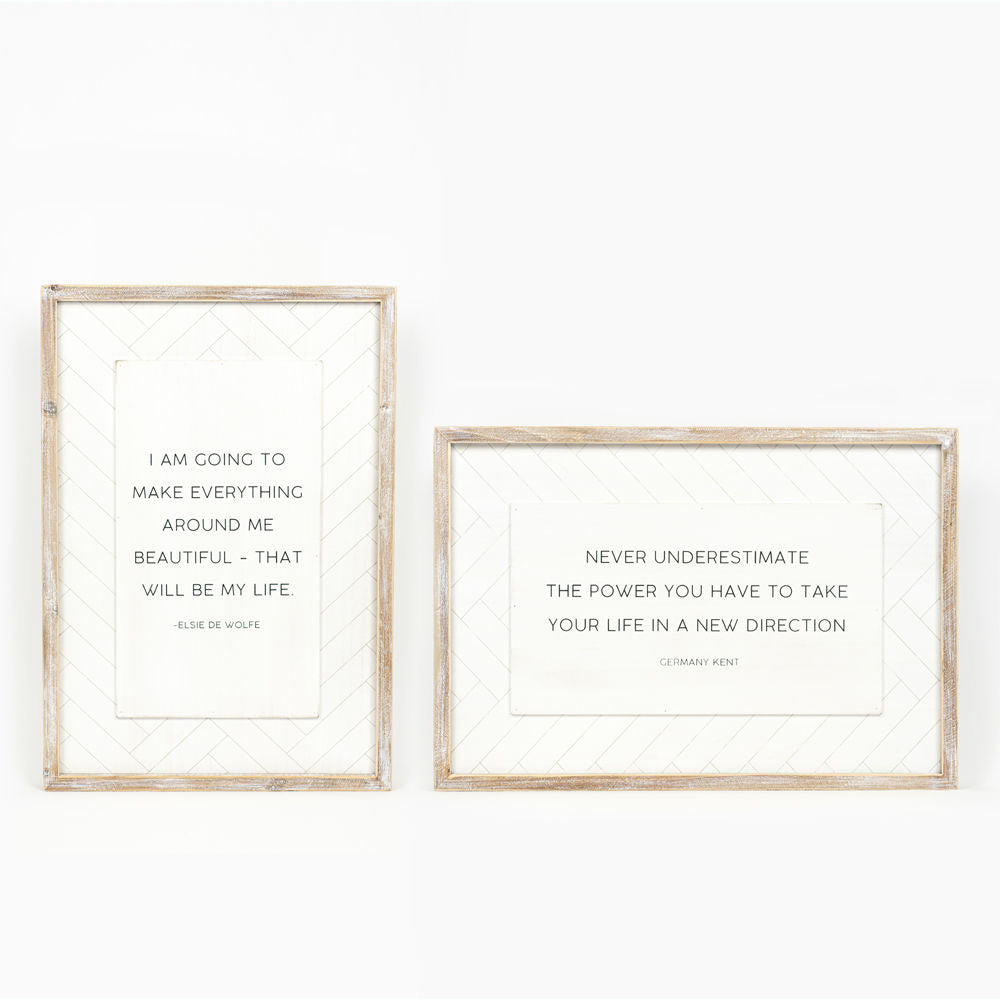 17x25 Reversible Wood Framed Sign - Beautiful/Life