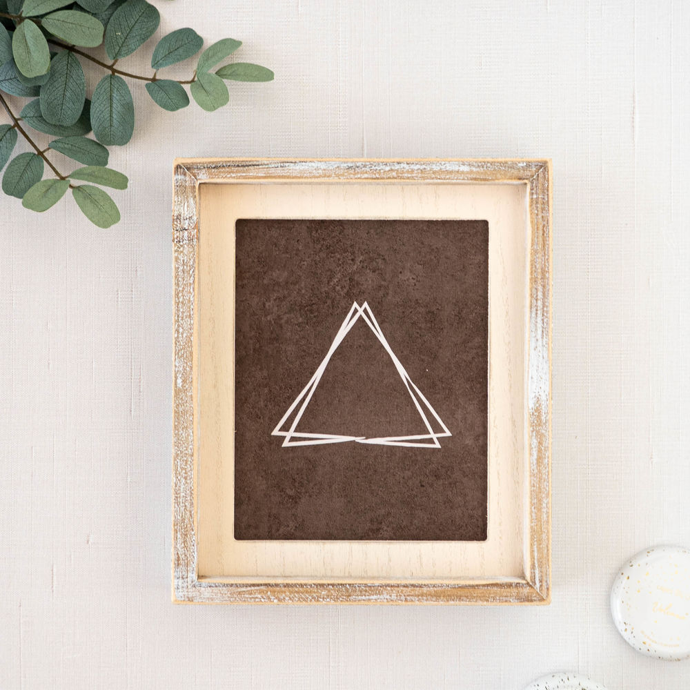 9x10x1.5 Wood Frame Sign - B Triangle