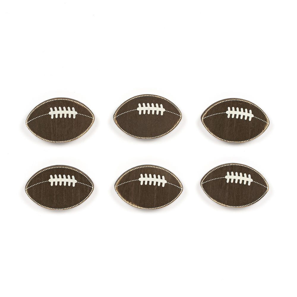 Football Wood Shapes Set of 6 - Multicolor Letterboard Decor