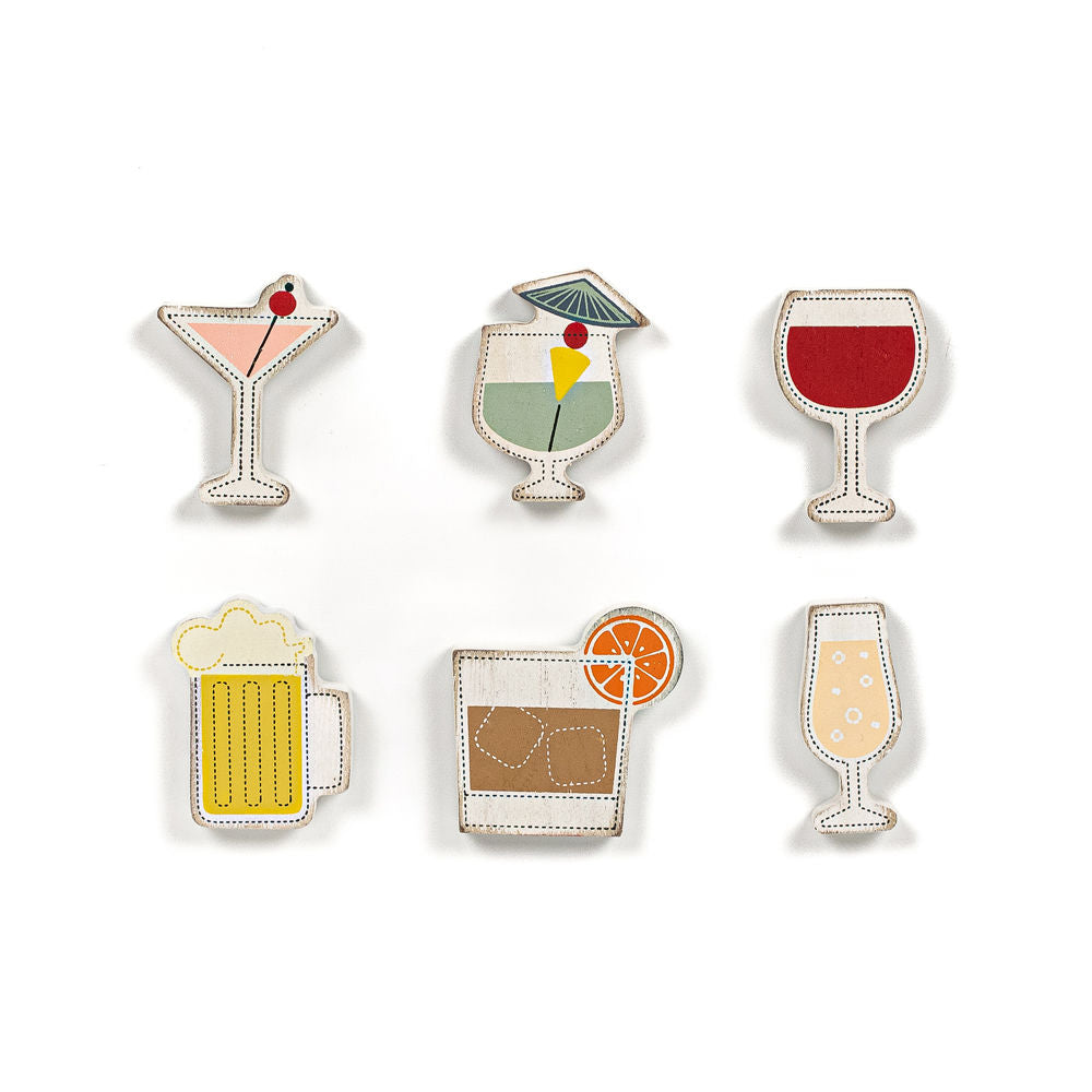 Drinks Wood Shapes Letter Board Set