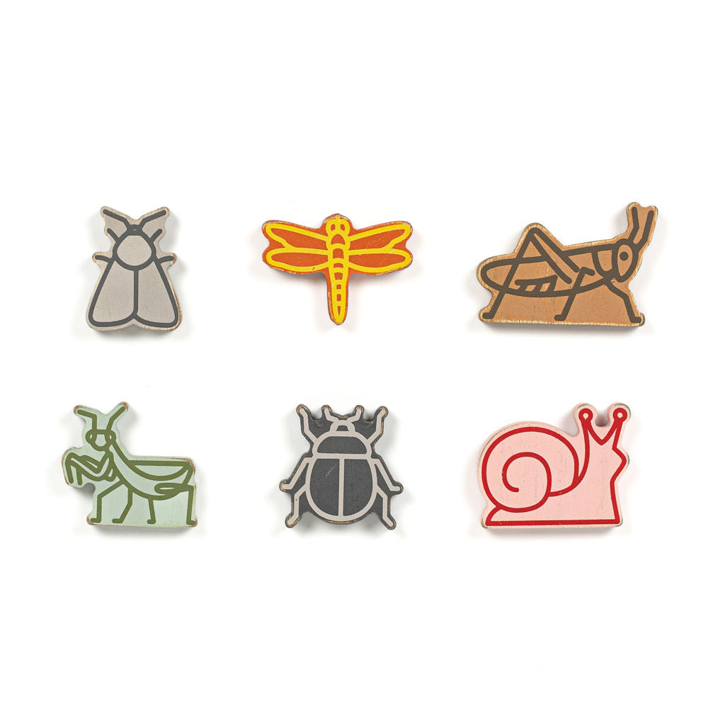 Wood Bug Letterboard Shapes - Set of 6