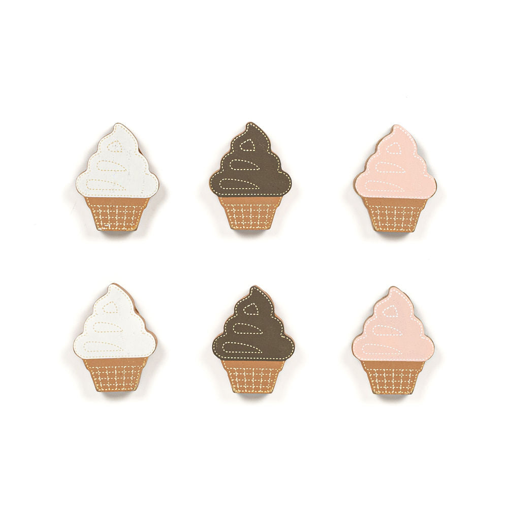 Wood Letter Board Shapes - Ice Cream Set