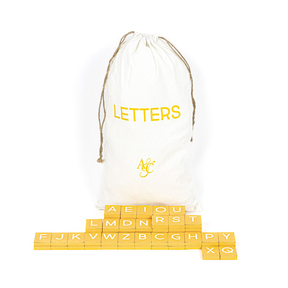 Letterboard Letter Set - 70 Pieces Mustard & White