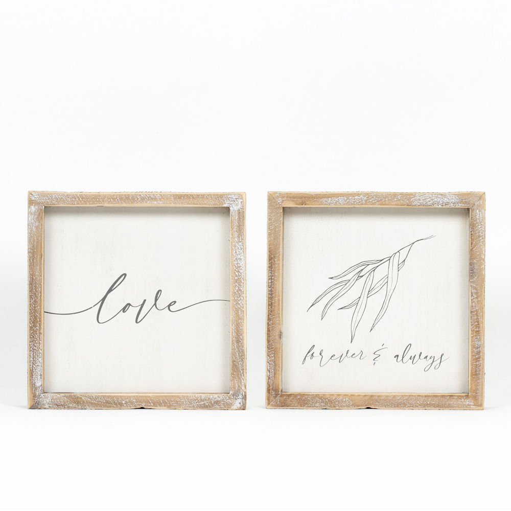 8x8 Reversible Wood Love Sign - Forever & Always