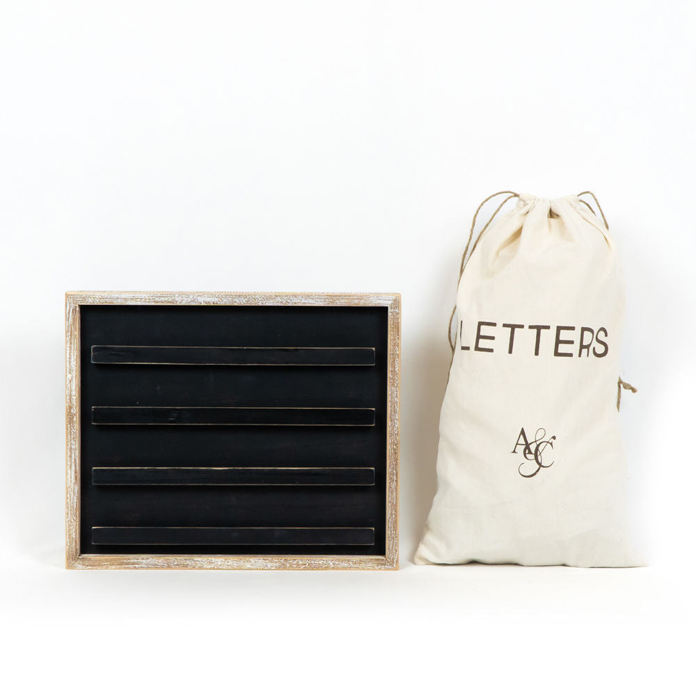 Dwella Decor 15x13 Letterboard Kit with Wooden Letters