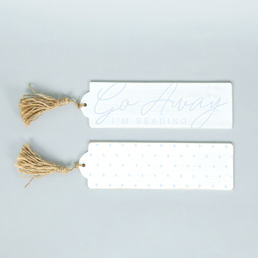 3x9 Reversible Wood Reading Bookmark - GO AWAY Design
