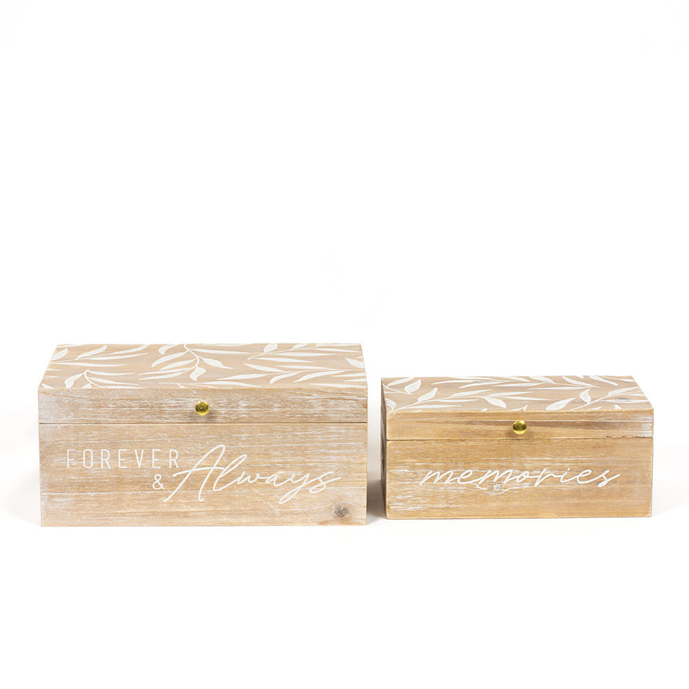 Memorial Nested Wood Boxes - Forever In Our Hearts