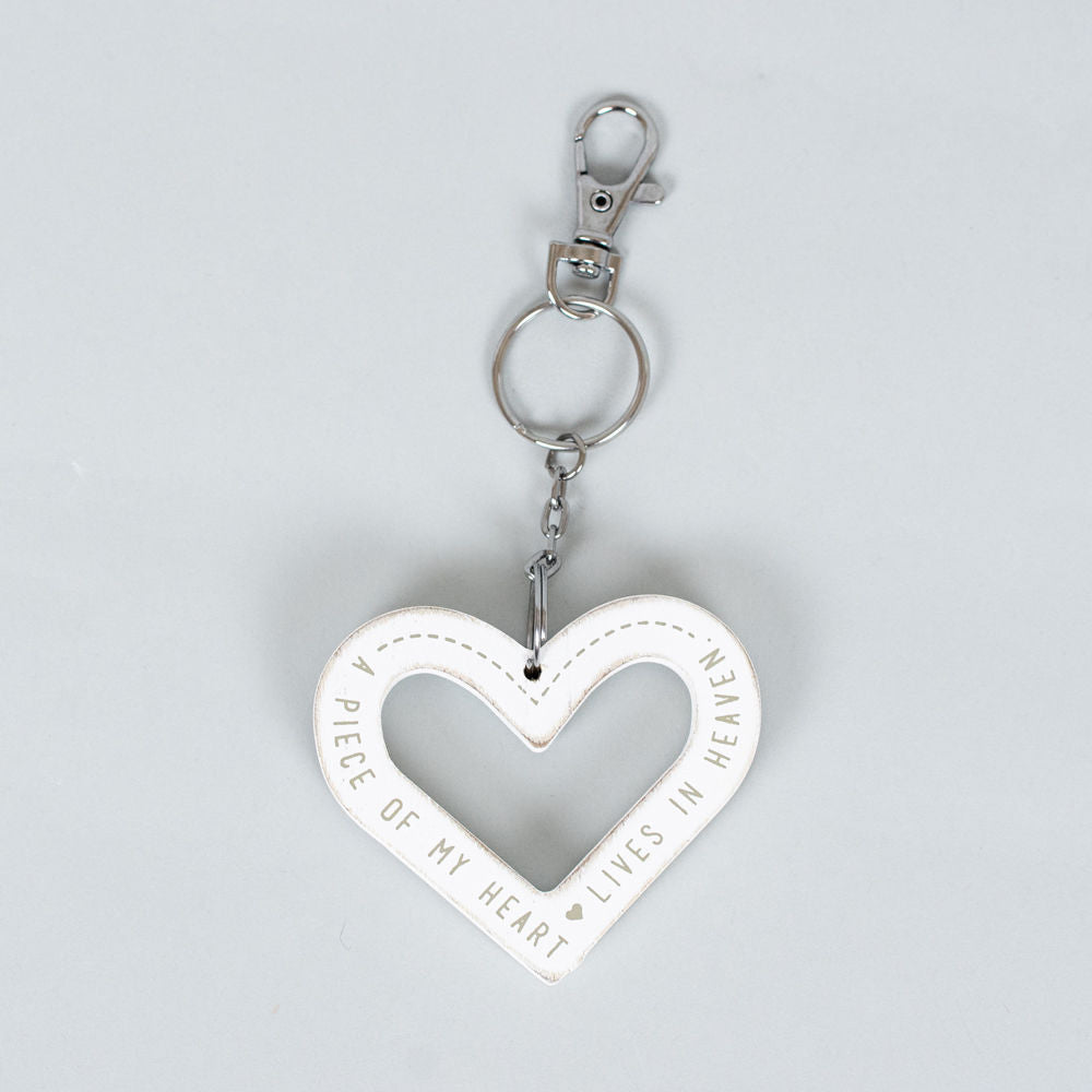 Peace Reversible Wood Memorial Keychain
