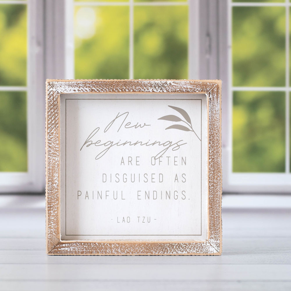 Beginnings Memorial Wood Frame Sign