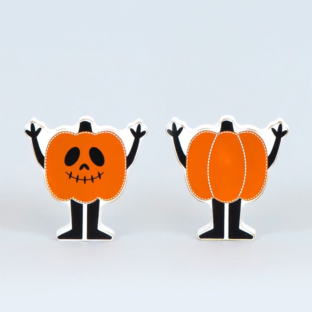 Reversible Wood Pumpkin Man Cutout - Halloween Decor