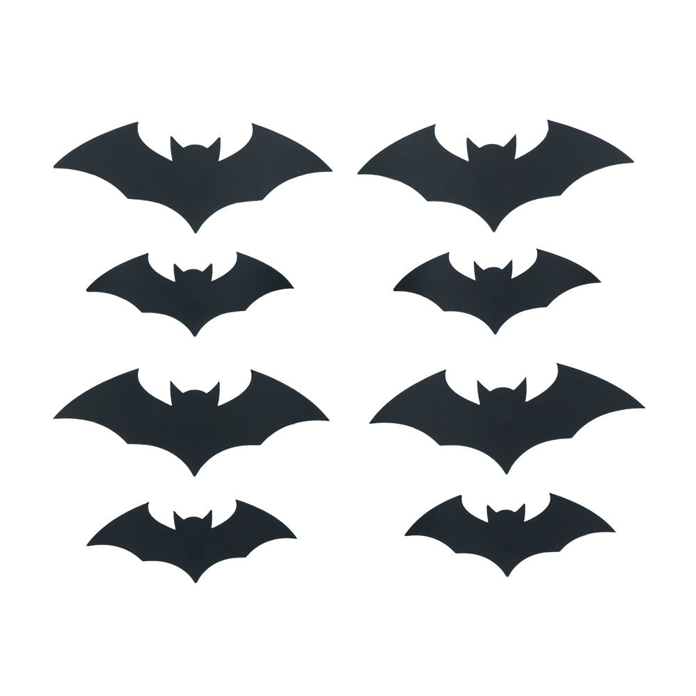 Black Paper Bats Decoration Set | 16 Pieces