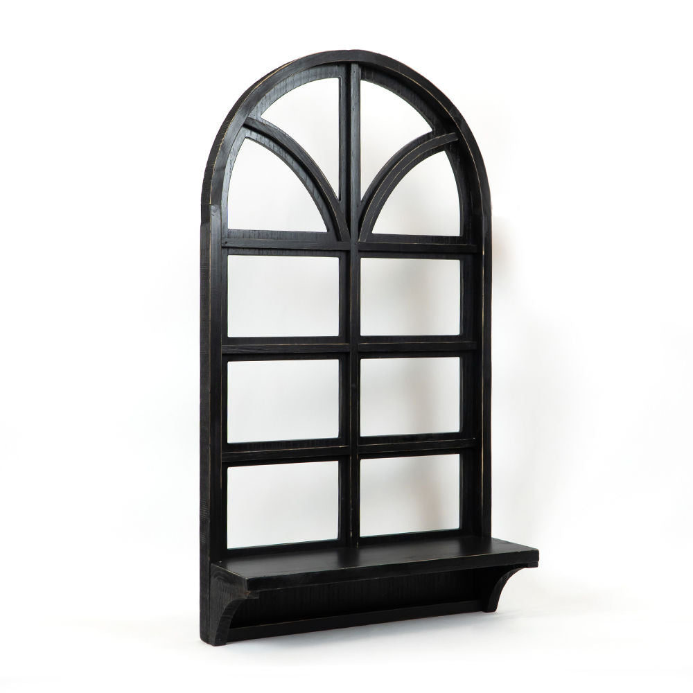 Wood Frame with Shelf - Window Black