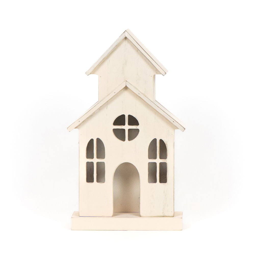 White Church Wooden Cutout - Feeling Frosty Collection