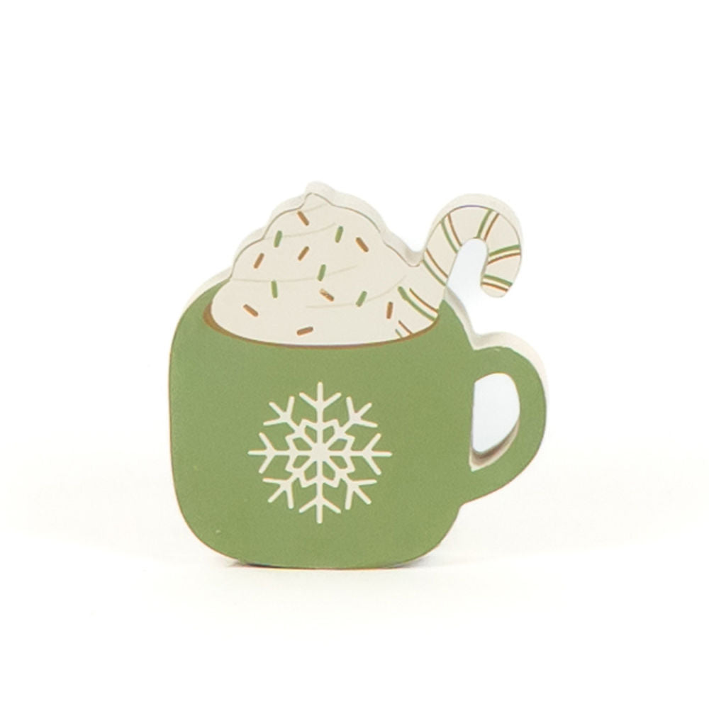 4x4 Chunky Wood Mug Decor - Feeling Frosty Collection