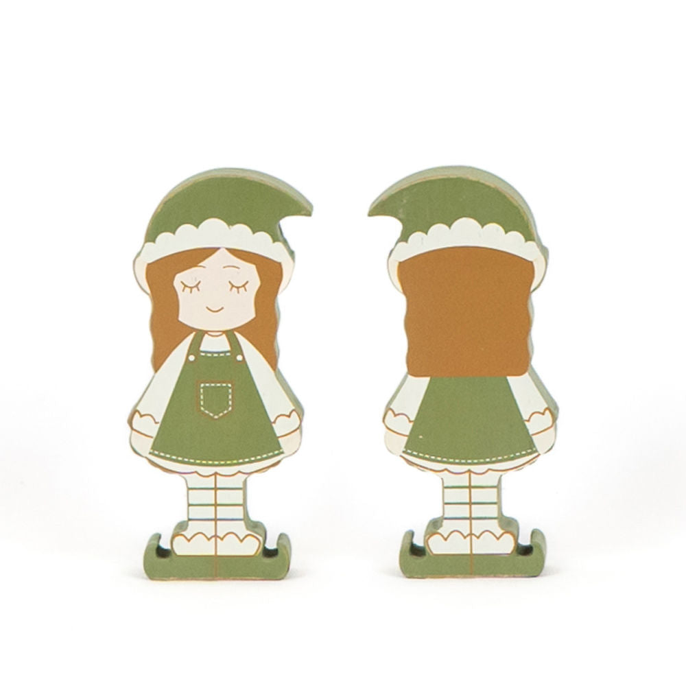 Girl Elf Chunky Wood Shape - Feeling Frosty Collection