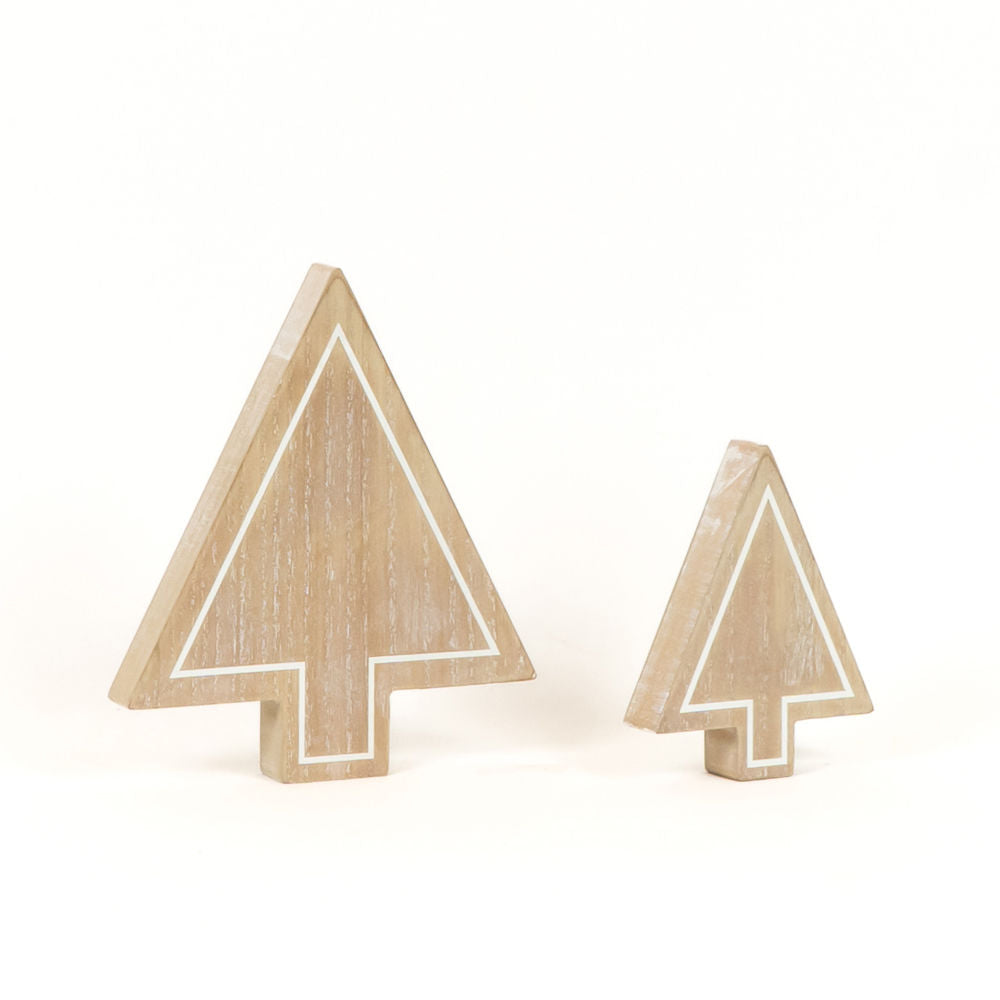 Feeling Frosty Wooden Tree Shapes - Set of 2