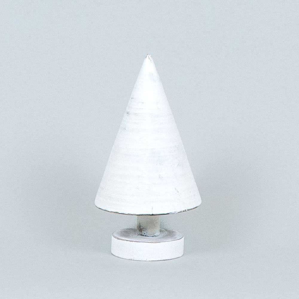 Wood Christmas Tree Cutout - White Winter Wishes