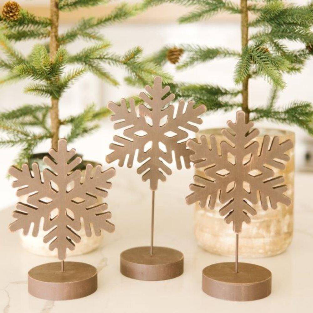 Winter Wishes Wooden Snowflake Decor Set