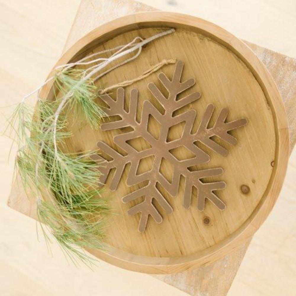 Winter Wishes Wooden Snowflake Ornament