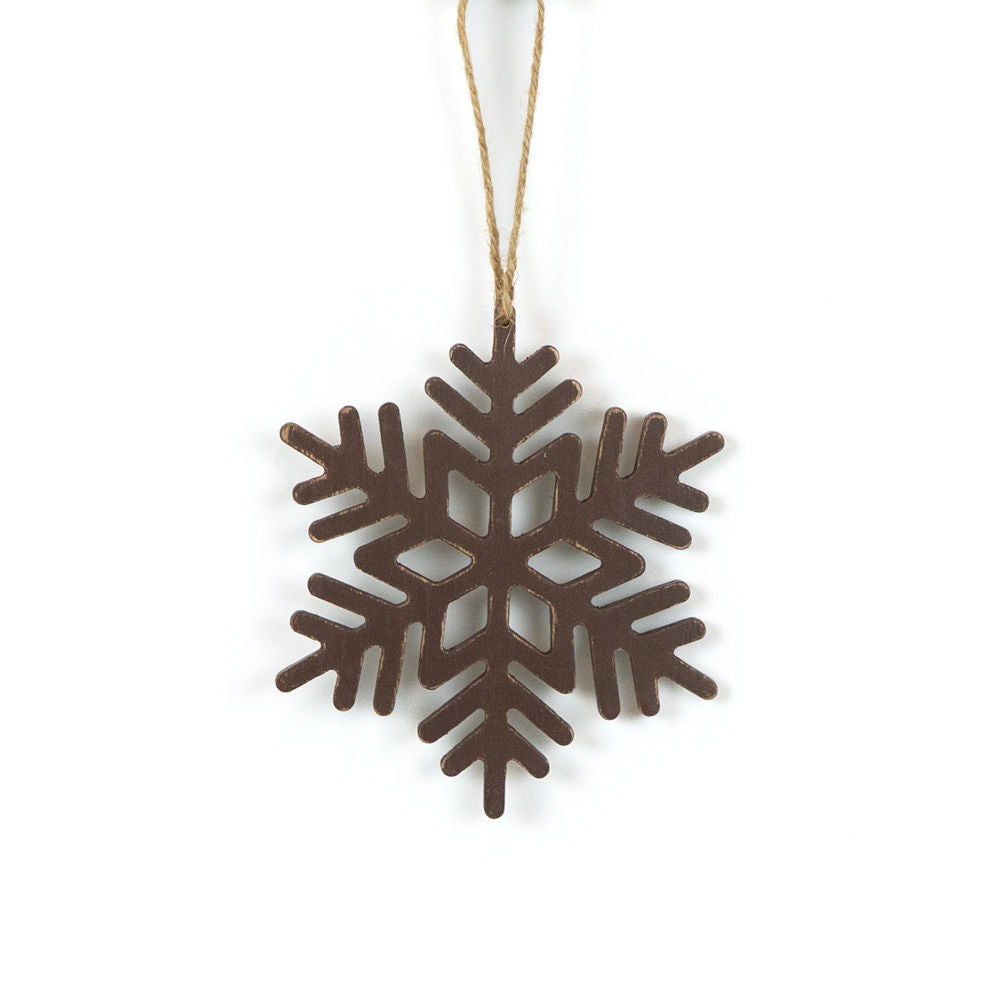 Wooden Snowflake Ornament - Winter Wishes Collection