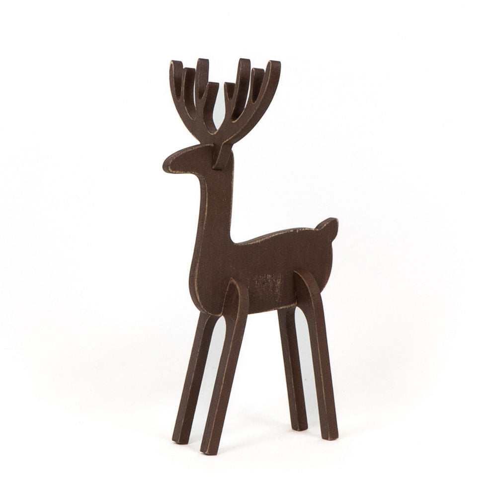 Winter Wishes Reindeer Wood Cutout