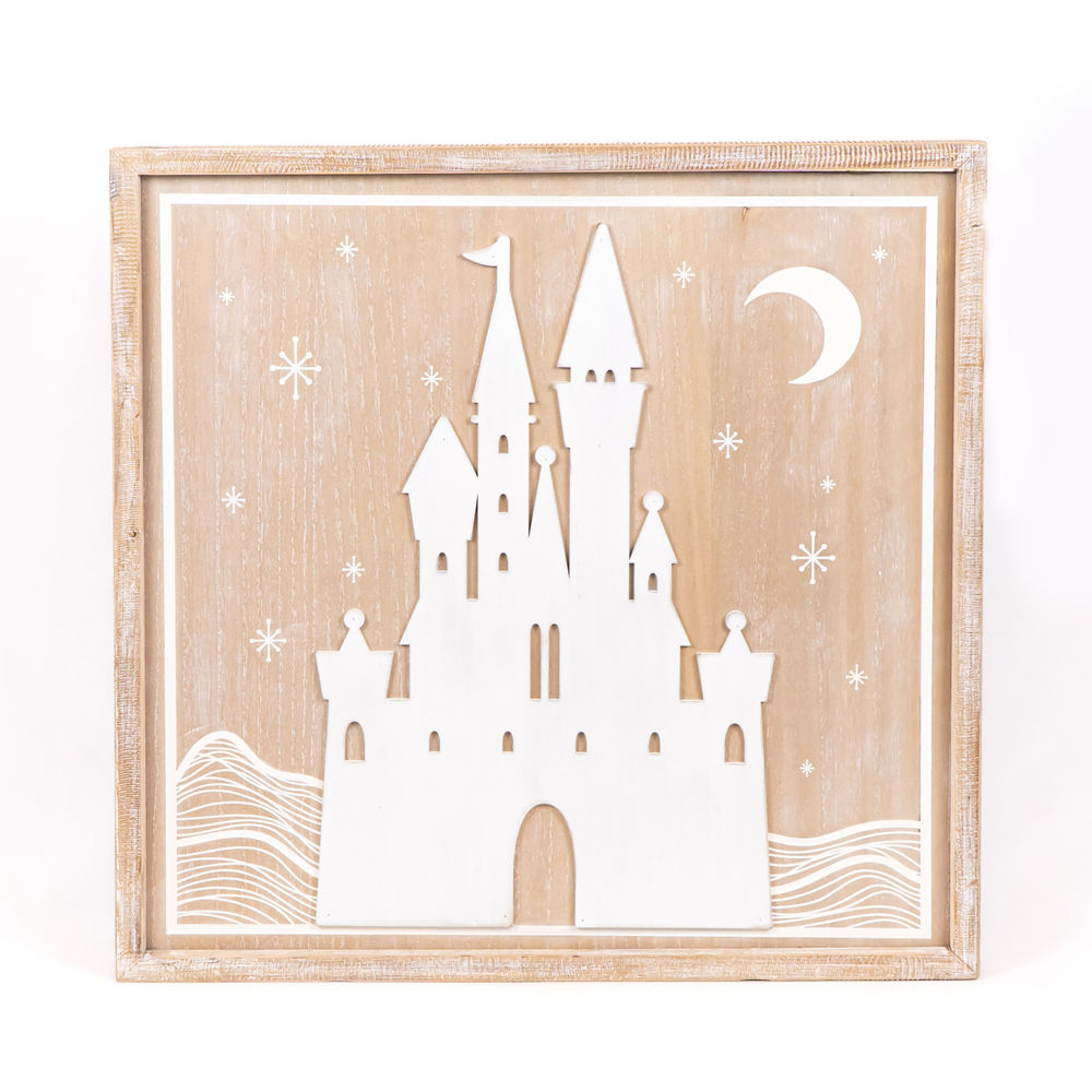 Reversible Haunted/Castle Wood Frame Sign