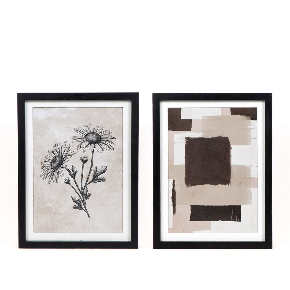 17x13 Reversible Wood Framed Sign - FLOWER
