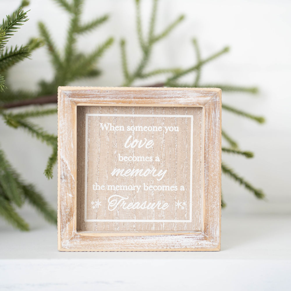 Treasure Memorial Wood Frame Sign