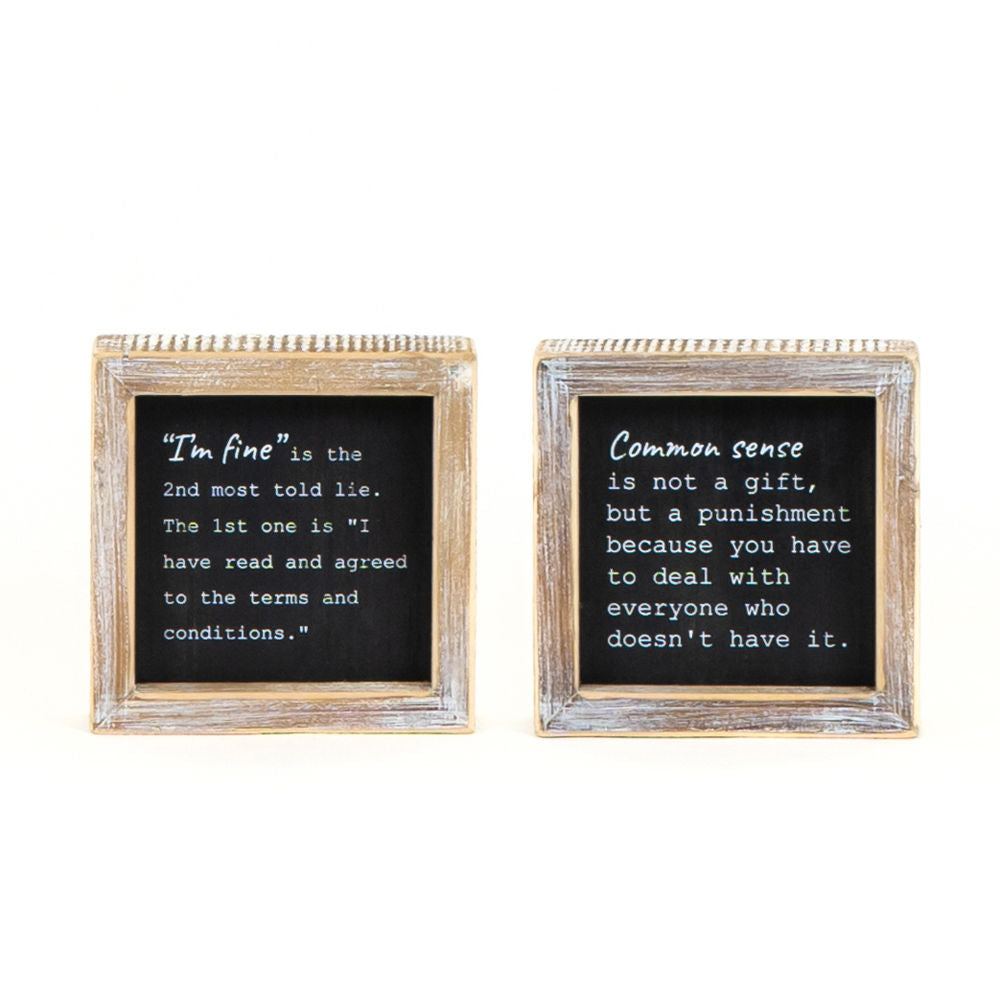 5x5 Reversible Wood Frame Sign - LOL Collection