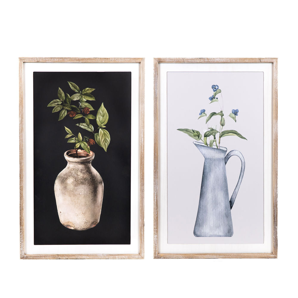 Reversible Wood Frame Sign - Flower