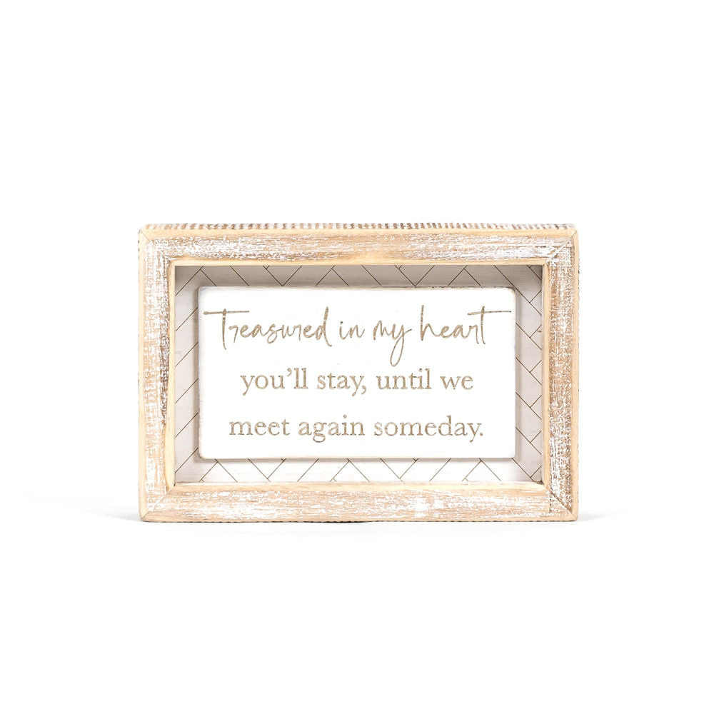 Treasured Memorial Wood Frame Sign