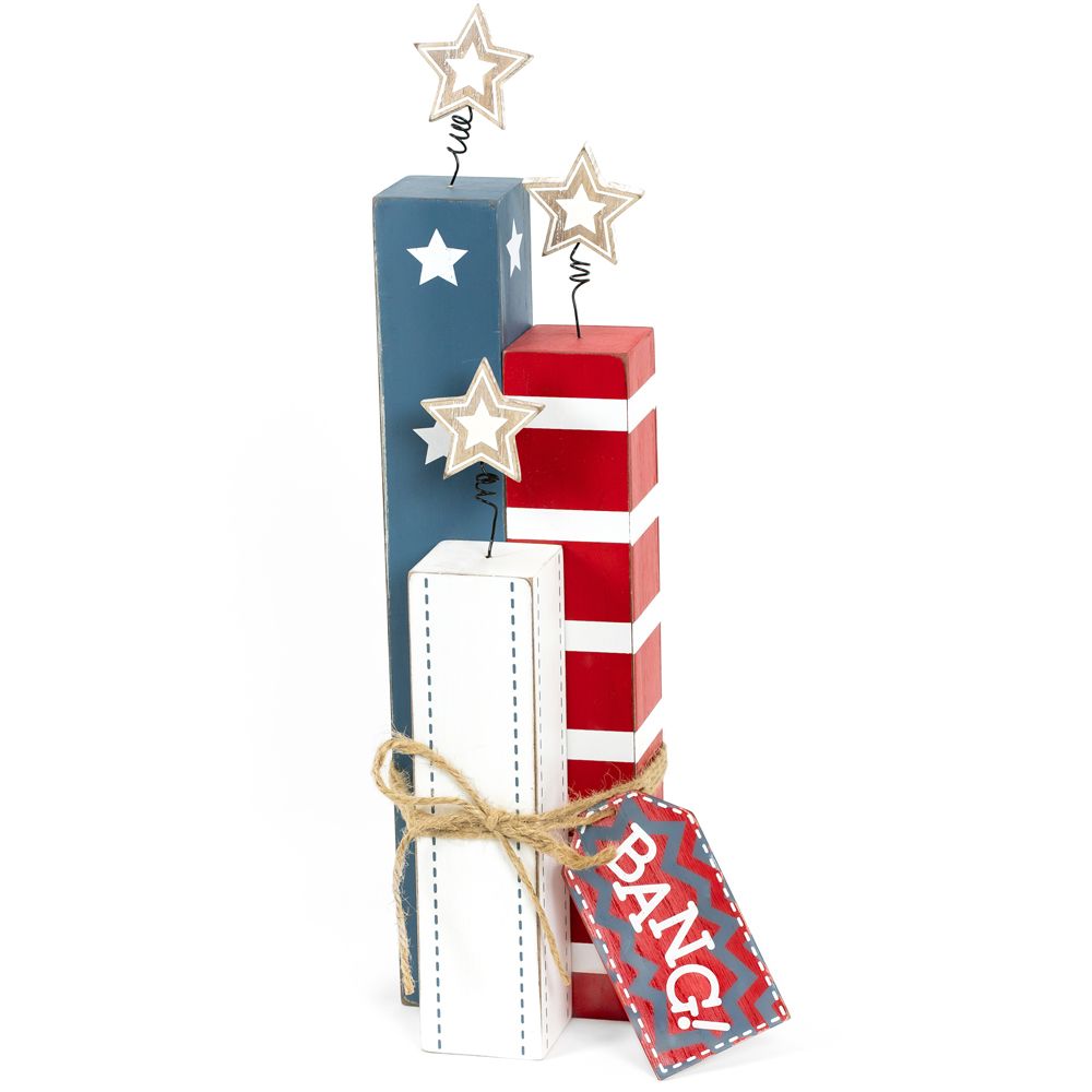 Fireworks Chunky Wood Shapes - Multicolor