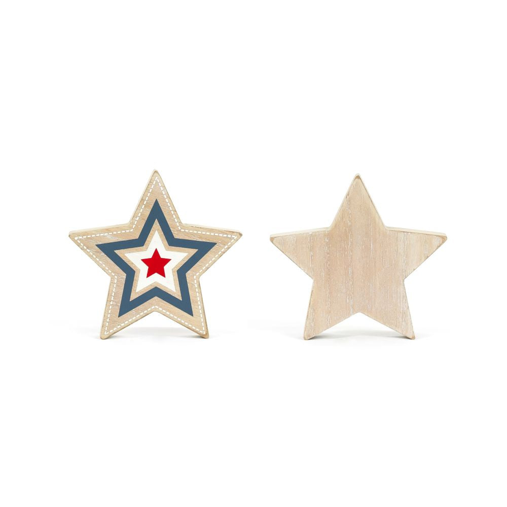 5x5 Reversible Wood Star - Peaches, Cream & American Dream Collection