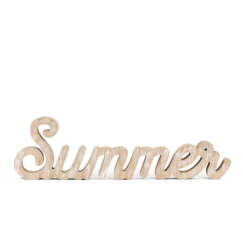 Summer Wood Cutout Sign - Natural Finish