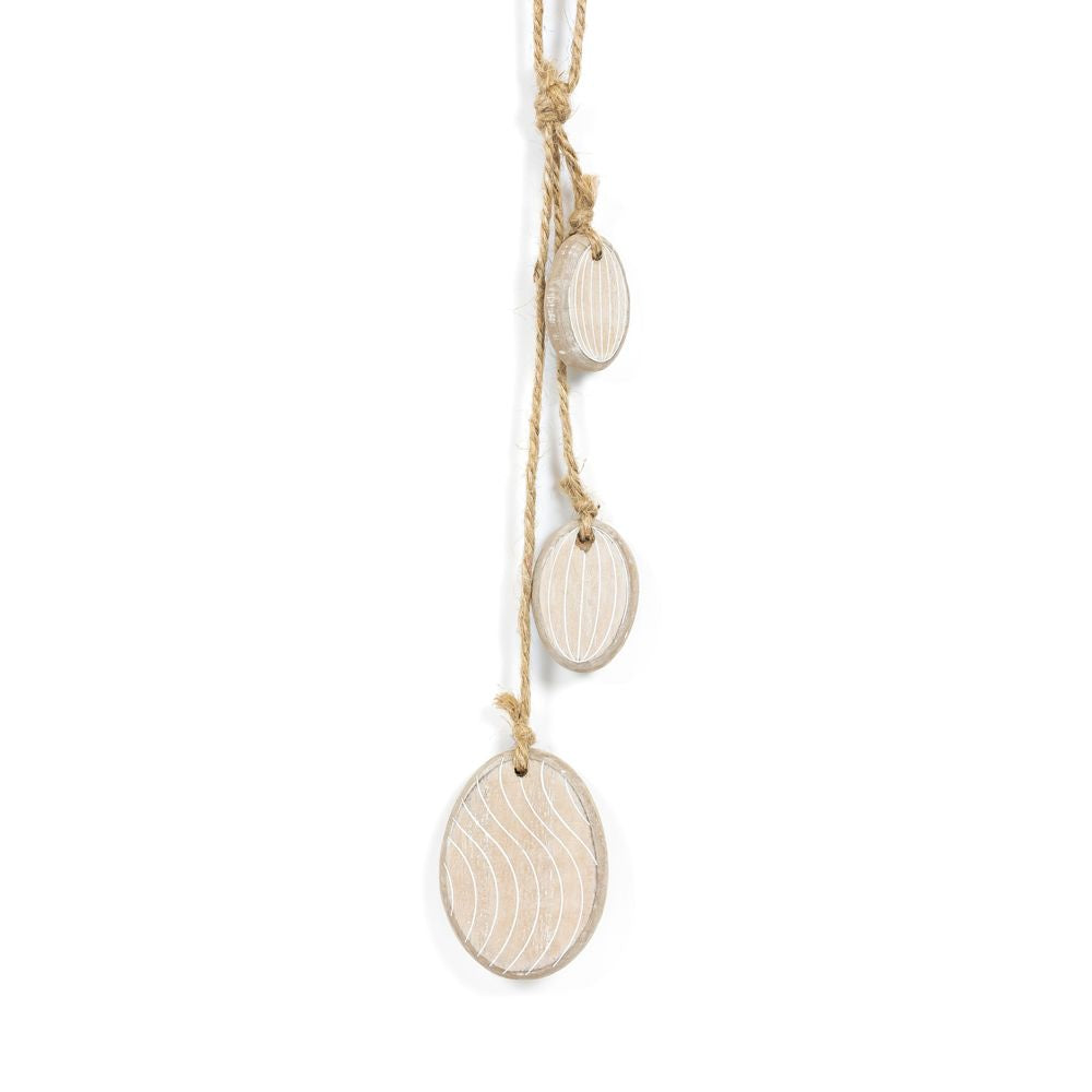 Wood Heart Dangles in Natural Finish