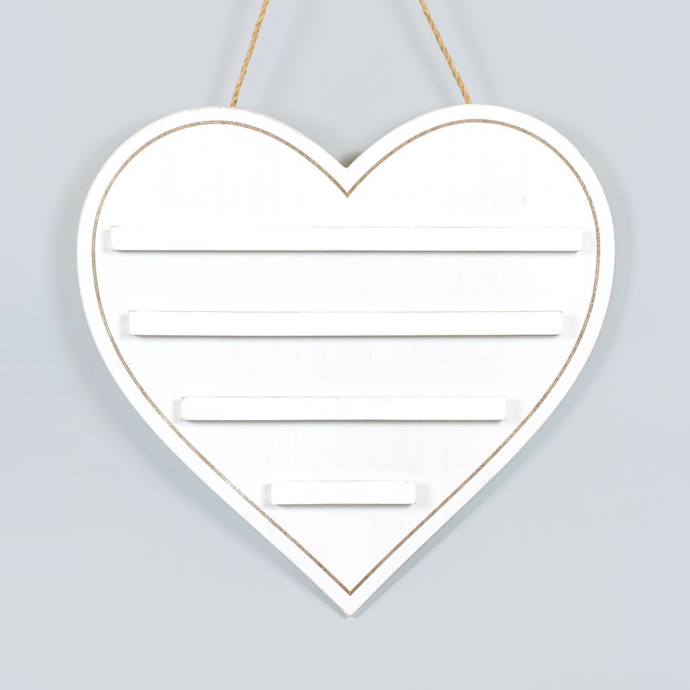 Dwella Decor Heart Letterboard - White Wood
