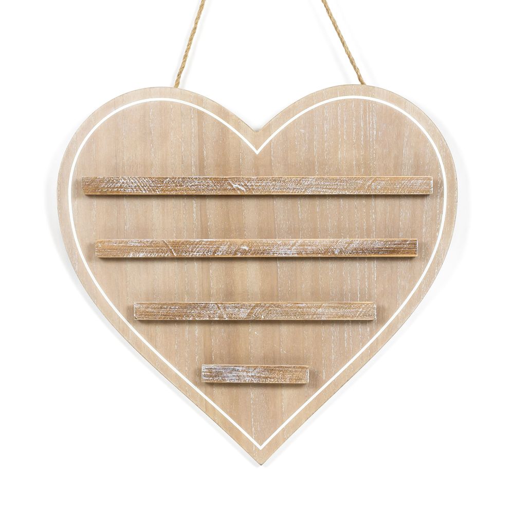 Heart Wood Letterboard - Natural & White