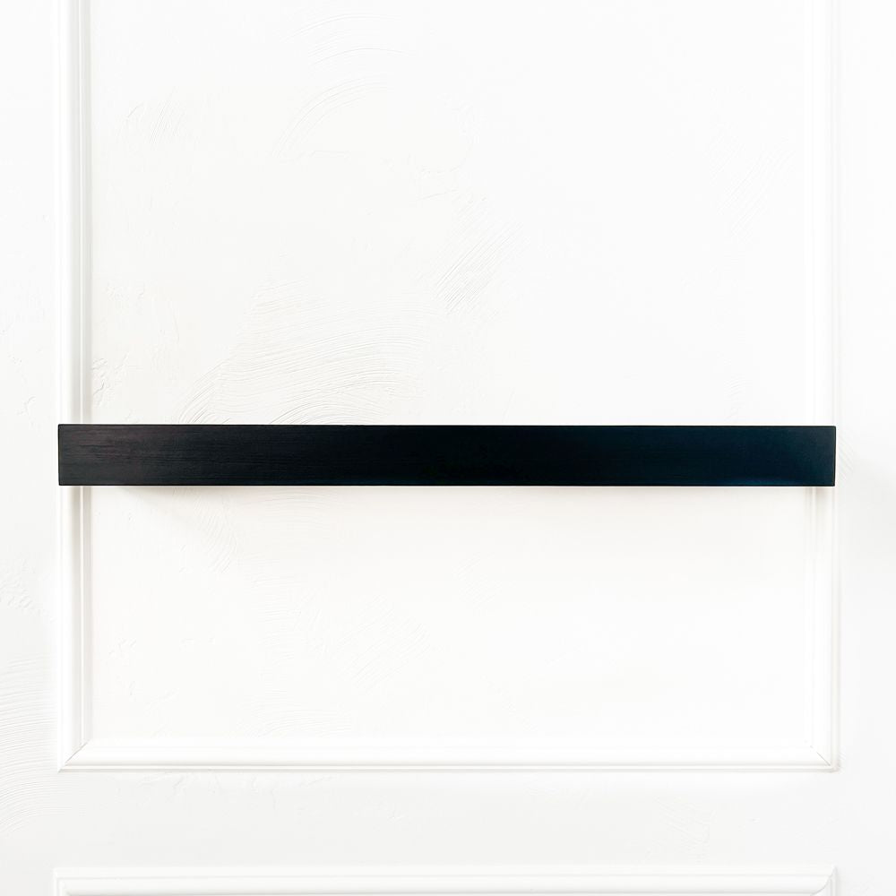 35" Black Floating Wood Shelf - Ukiyo Collection