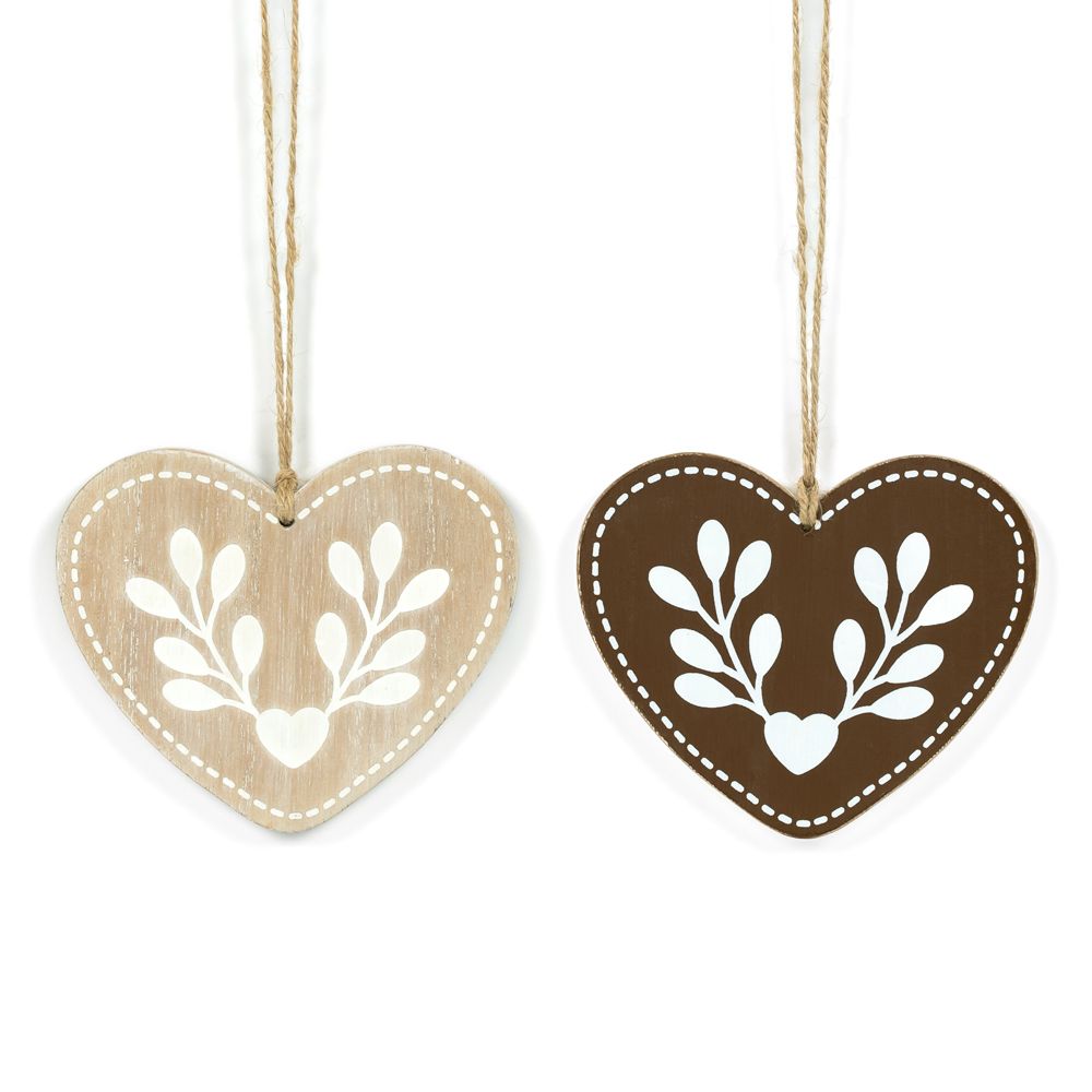 Dwella Decor Reversible Heart Holiday Ornament