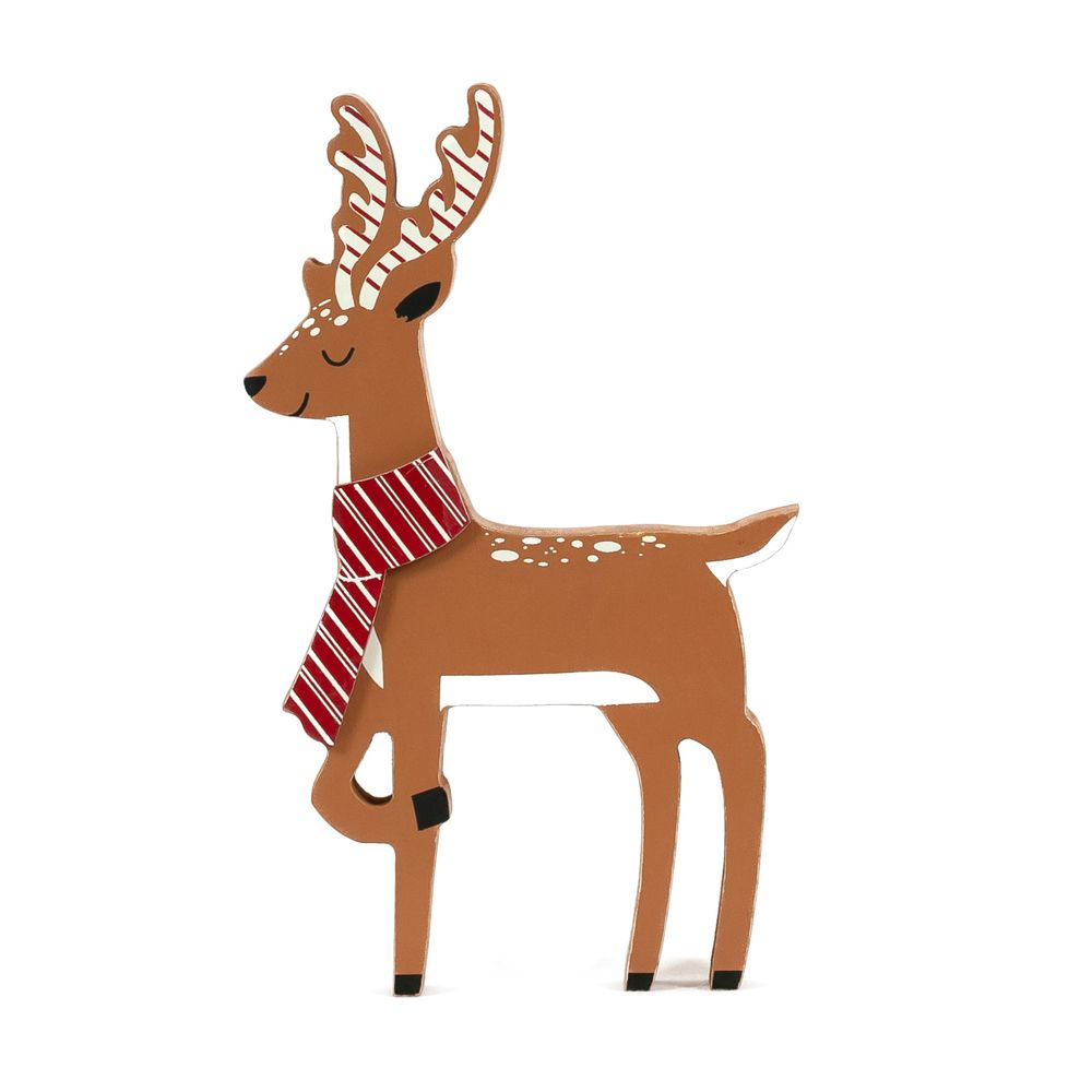 Chunky Wood Reindeer - Candy Cane Lane Collection