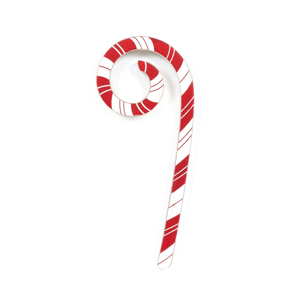 Wood Candy Cane - Red & White Holiday Decor