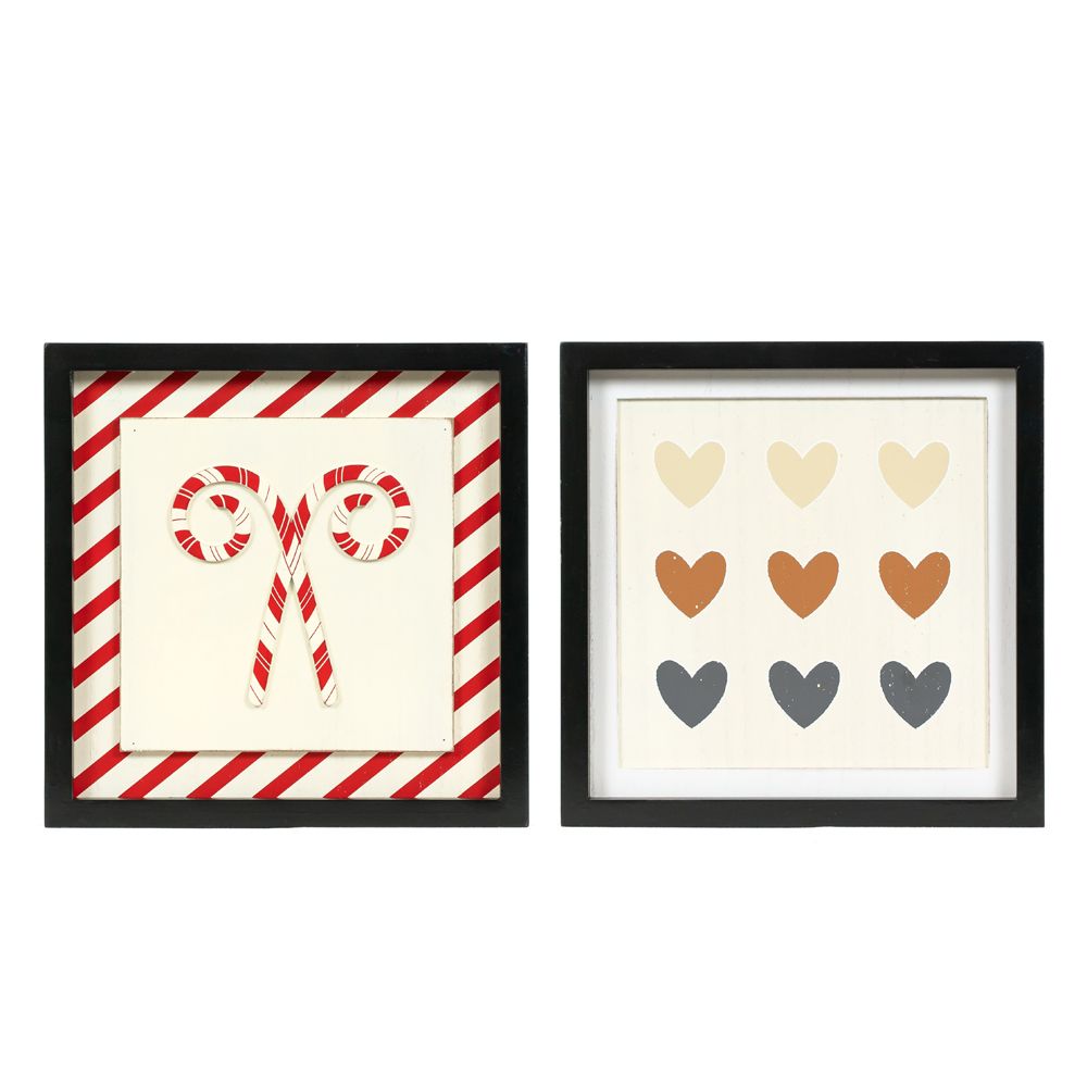 10x10 Reversible Wood Sign - Candy Cane Lane Collection