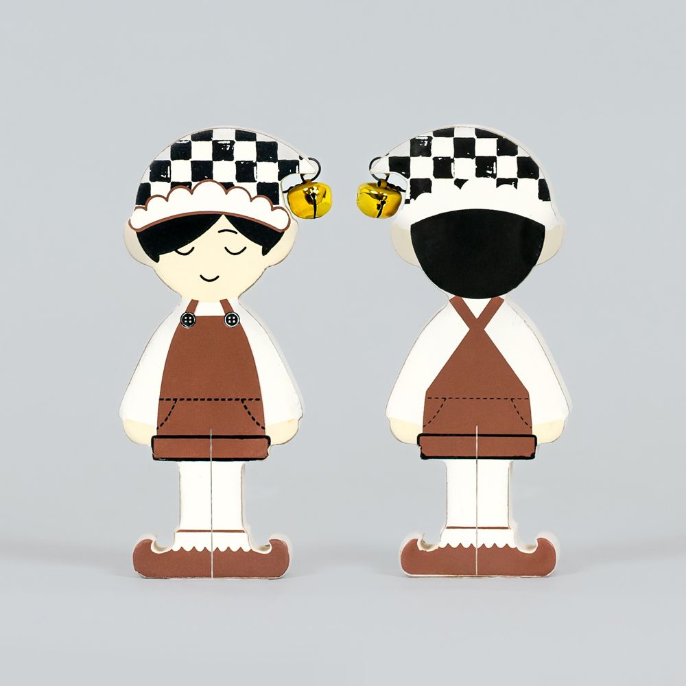 Dwella Decor 3x6 Boy Elf Wood Decoration