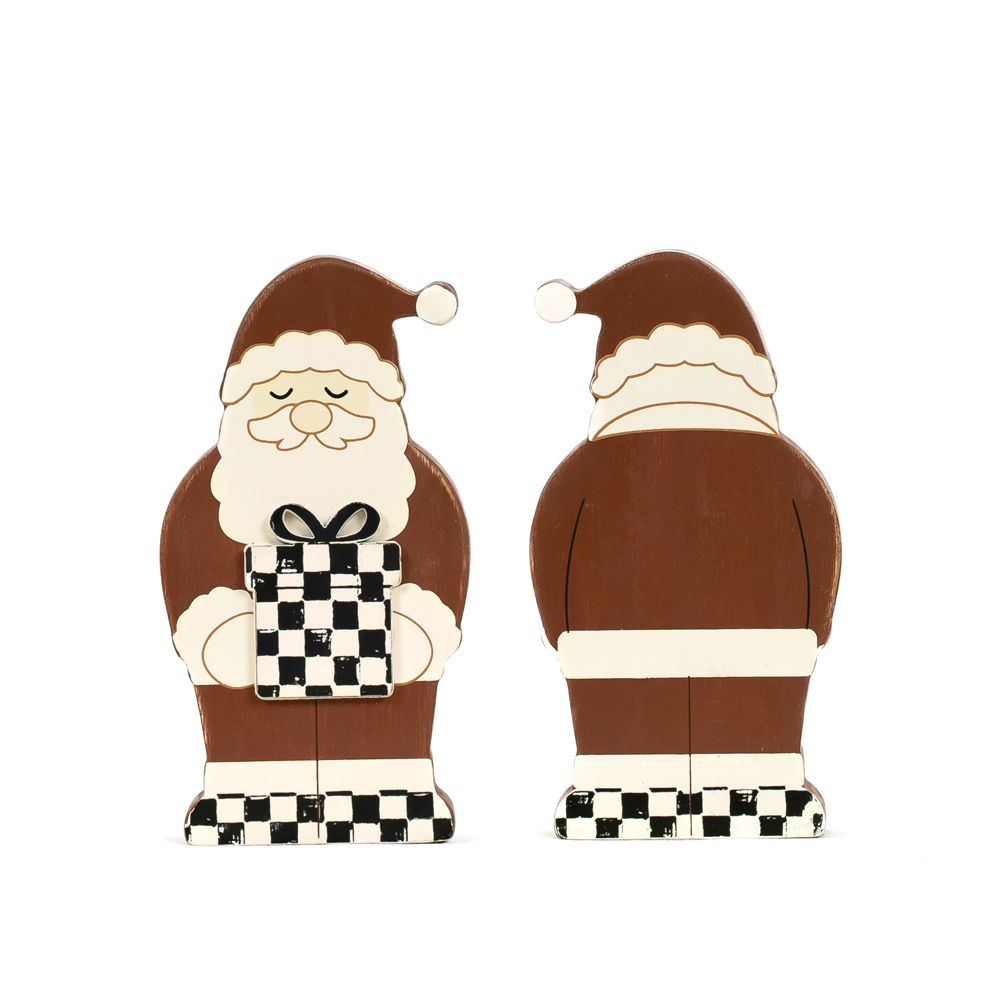 Santa Chunky Wood Shape - Multicolor Christmas Decoration