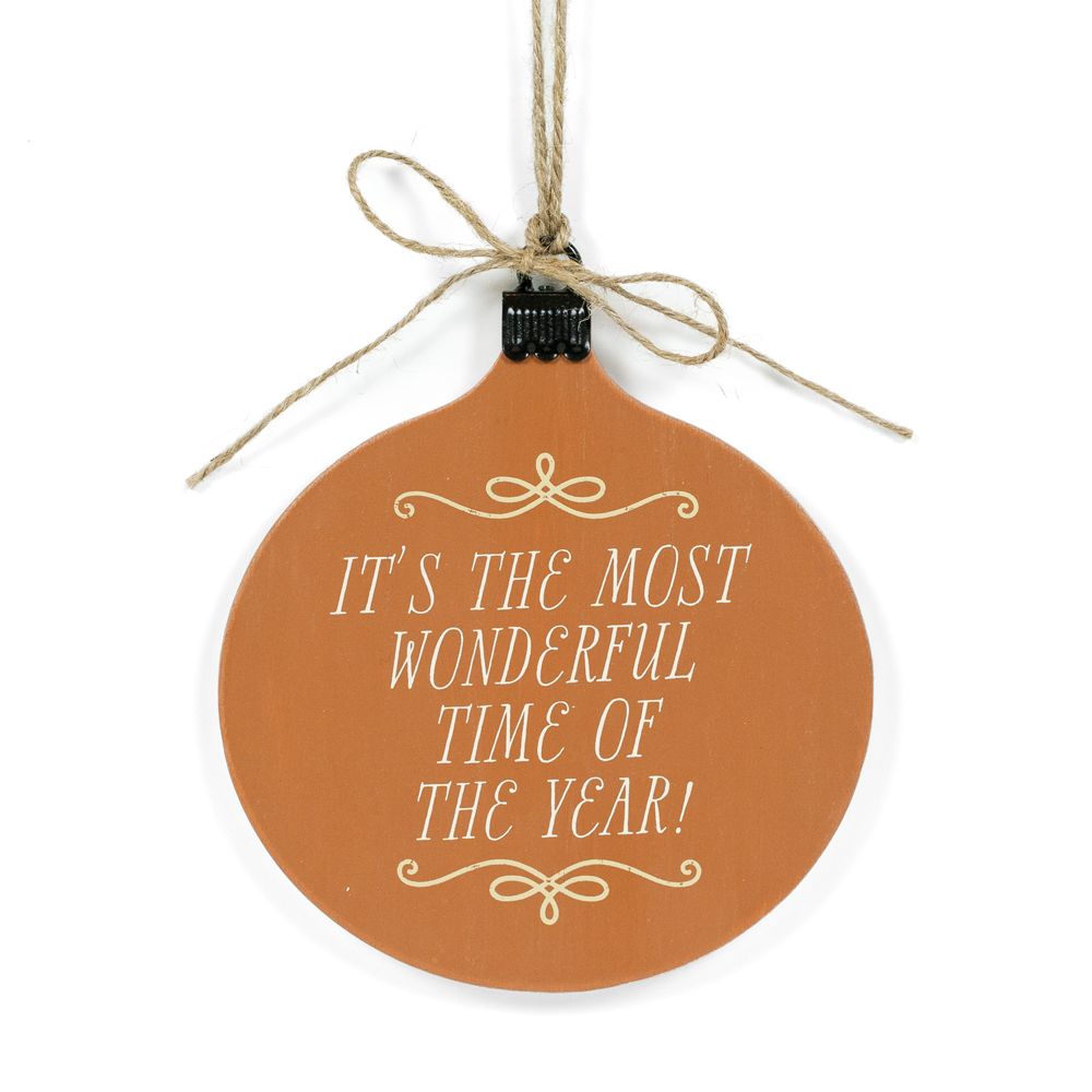 Dwella Decor Wonderful Time Christmas Wood Sign