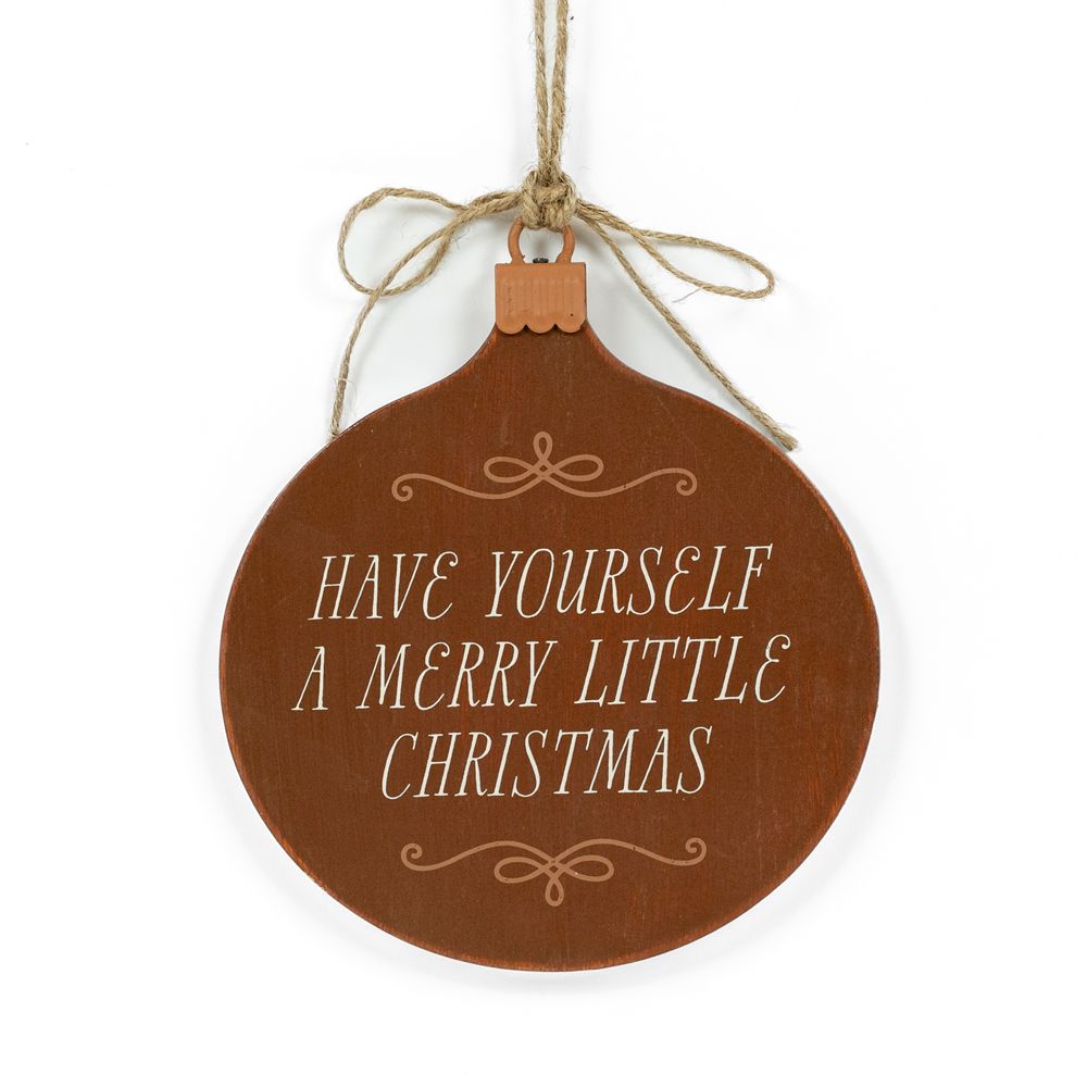 Christmas Wood Hanging Plaque - Merry Little Christmas