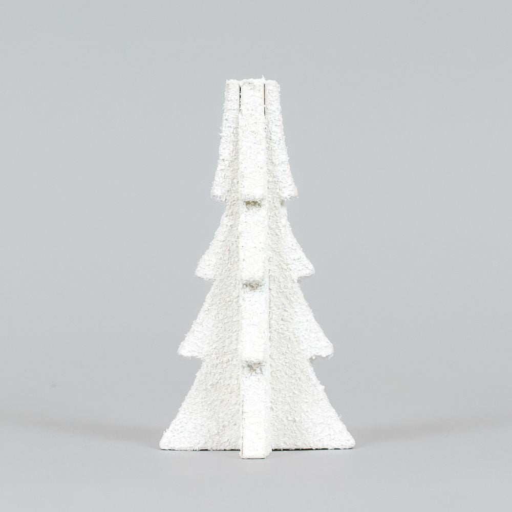 Christmas Wood Cutout Tree in White