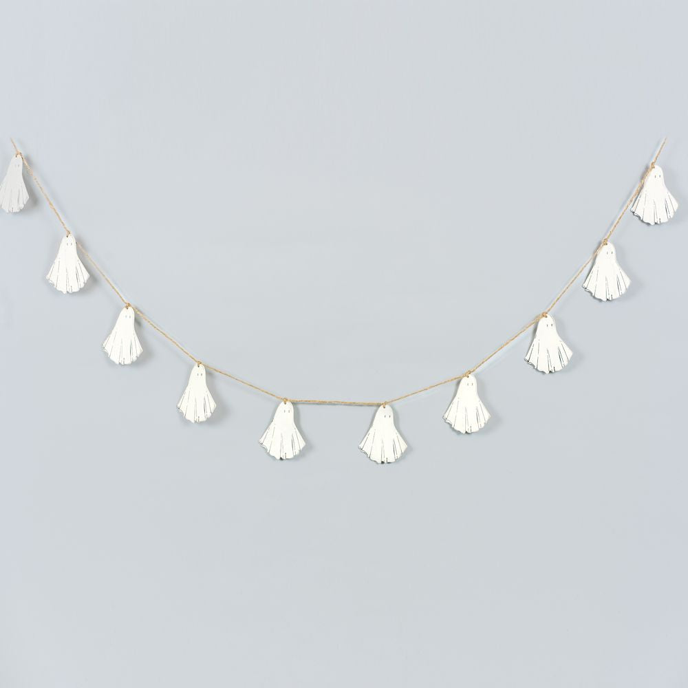 Ghost Wood Halloween Garland